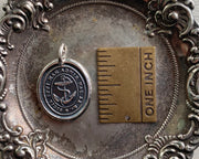anchor wax seal necklace - Great Britain Royal Navy fouled anchor - wax seal jewelry