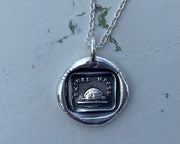 excuse haste wax seal necklace