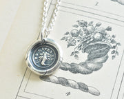 cornucopia wax seal necklace