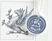 griffin wax seal necklace - FORWARD - wax seal jewelry