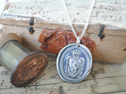 lion crest wax seal pendant