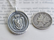 lion wax seal pendant