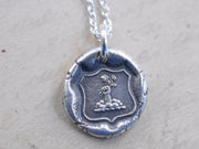 flowers wax seal necklace