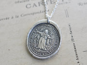 guardian angels wax seal pendant