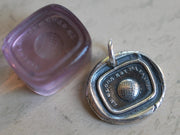 world globe wax seal jewelry