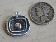 world globe wax seal necklace - the world is my home - wax seal jewelry