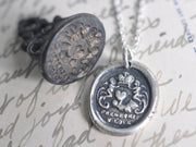 heart in hand wax seal pendant