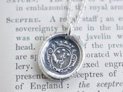 3 stars wax seal necklace