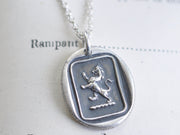 lion wax seal pendant