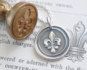 fleur de lis wax seal jewelry