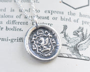 griffin wax seal necklace