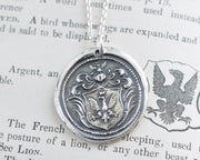 eagle wax seal necklace