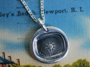 sun wax seal necklace