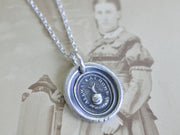 snail wax seal necklace