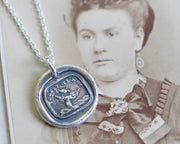 bird wax seal necklace