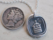 stars and stripes wax seal pendant
