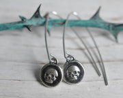 skull wax seal earrings