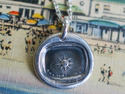sun wax seal necklace