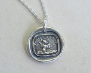 forget me not wax seal necklace
