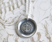 anchor wax seal necklace