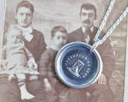 hourglass wax seal pendant
