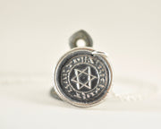 star of david wax seal pendant
