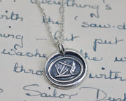 anchor wax seal necklace