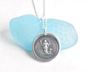 mermaid wax seal necklace