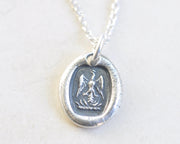 phoenix rising wax seal pendant