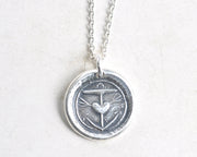 anchor and heart wax seal jewelry