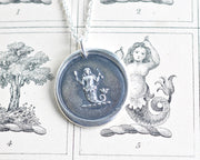 mermaid wax seal pendant