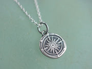 compass wax seal pendant