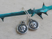 skull wax seal earrings