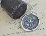 armorial wax seal necklace