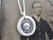 skull wax seal pendant