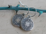 compass wax seal earrings