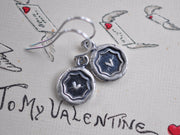 heart wax seal earrings