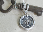 lyre wax seal pendant