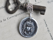 heart wax seal pendant