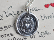 heart wax seal necklace