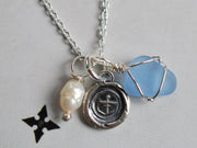 sea glass charm necklace