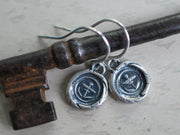 anchor wax seal earrings - wax seal jewelry