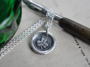 shamrock wax seal pendant