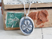 shamrock wax seal pendant