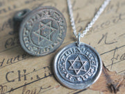 star of david wax seal jewelry