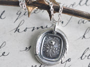 rose wax seal necklace