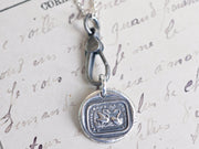 swan wax seal necklace