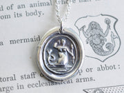mermaid wax seal pendant