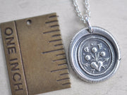 heart wax seal pendant