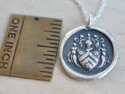 mermaid wax seal necklace - family crest wax seal jewelry